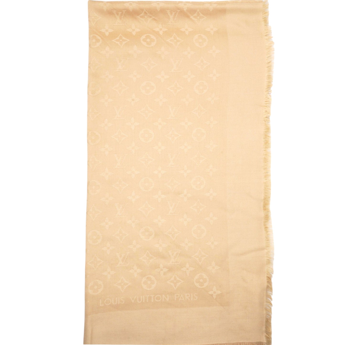 Louis-vuitton Monogram Shawl Beige 140*140
