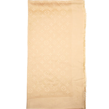 Louis-vuitton Monogram Shawl Beige 140*140
