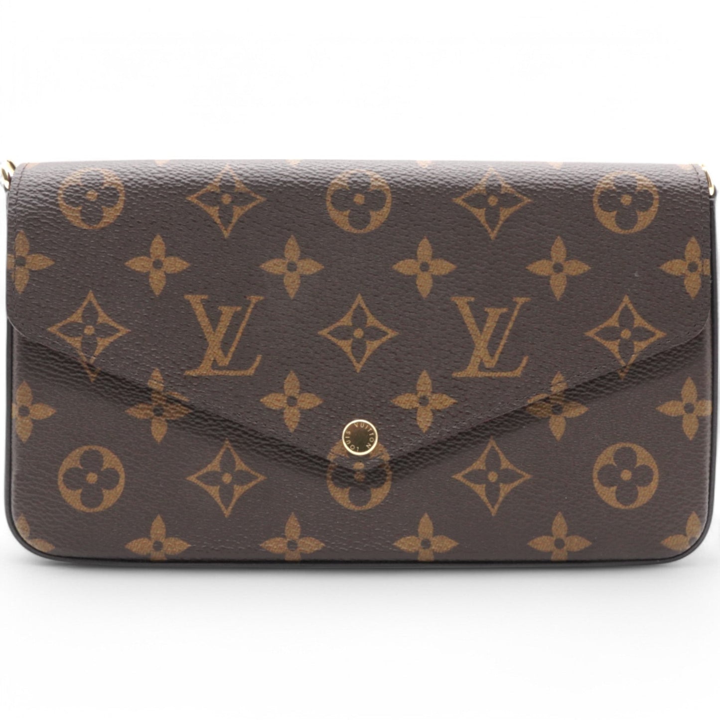 Louis-vuitton Monogram Pochette Felicie Chain Wallet
