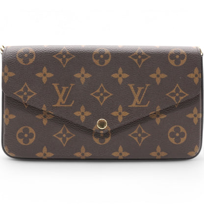 Louis-vuitton Monogram Pochette Felicie Chain Wallet