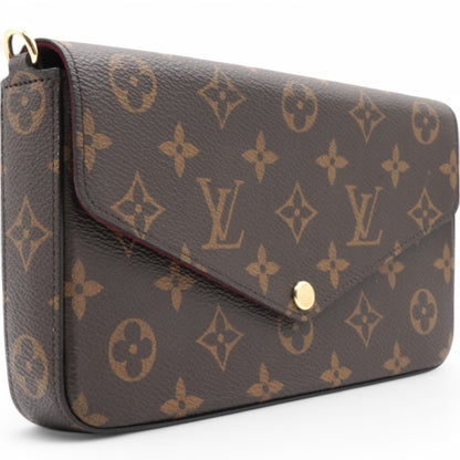 Louis-vuitton Monogram Pochette Felicie Chain Wallet