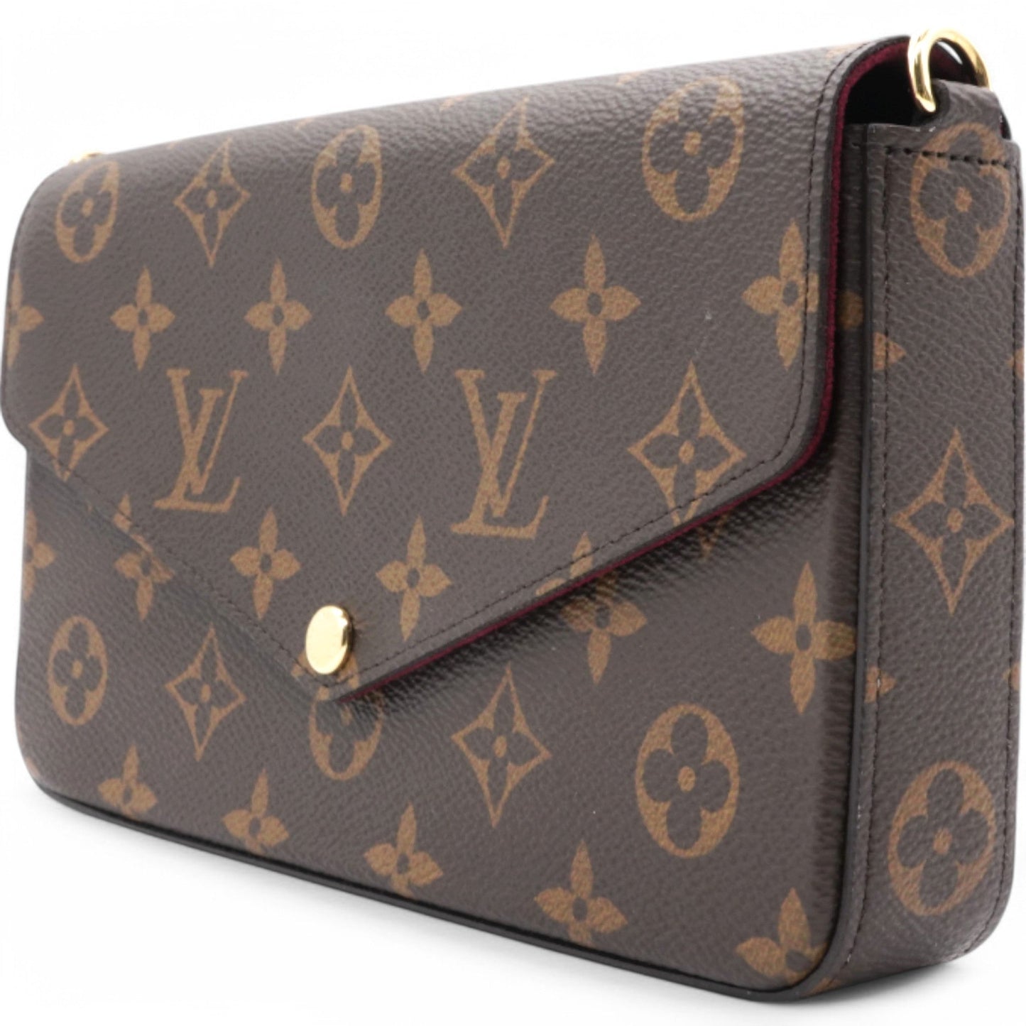 Louis-vuitton Monogram Pochette Felicie Chain Wallet