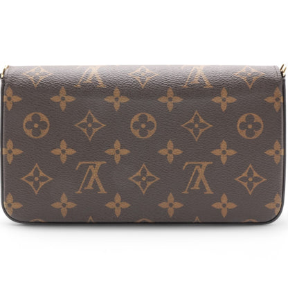 Louis-vuitton Monogram Pochette Felicie Chain Wallet