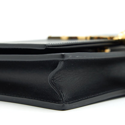 Saint Lauren  Kate wallet on chain with Tassel black GHW