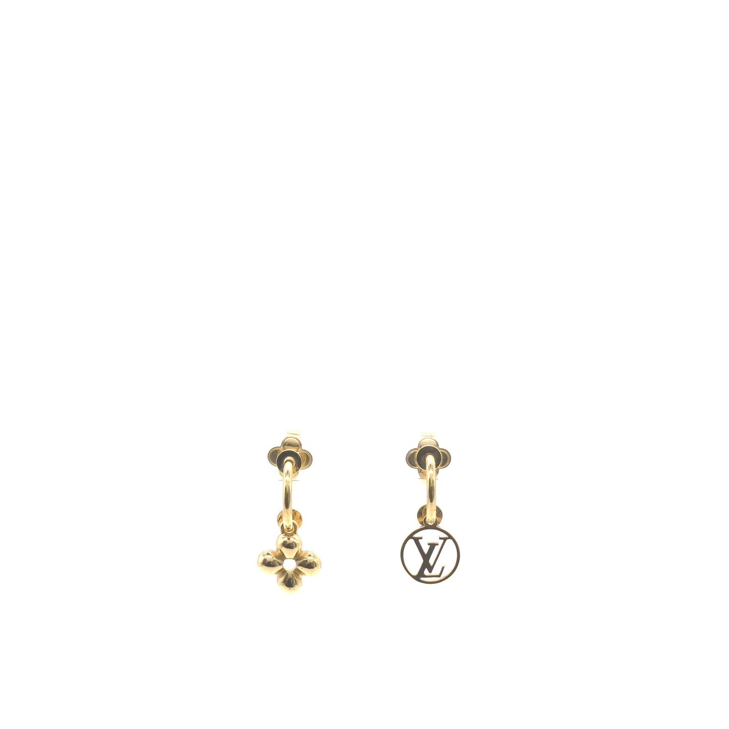 Louis-vuitton Brass Blooming Earrings Gold