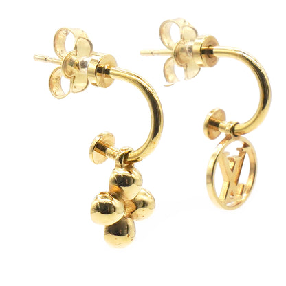 Louis-vuitton Brass Blooming Earrings Gold