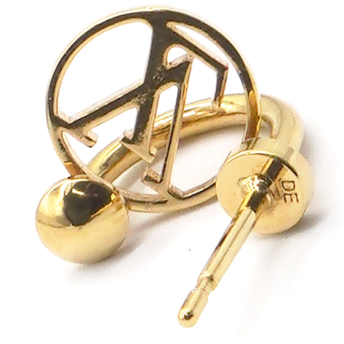 Louis-vuitton Brass Blooming Earrings Gold