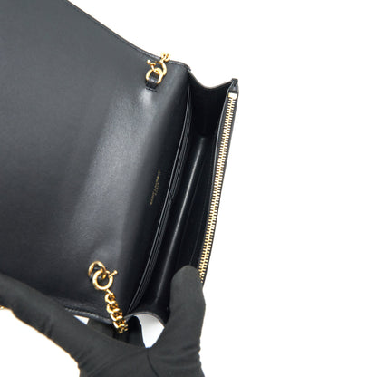 Saint Lauren  Kate wallet on chain with Tassel black GHW