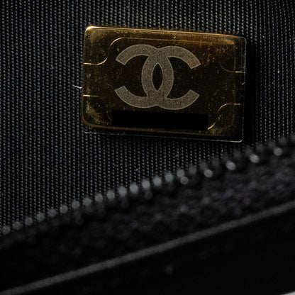 Chanel Quilted Wallet on Chain Shiny Calfskin Black GHW (microchip)