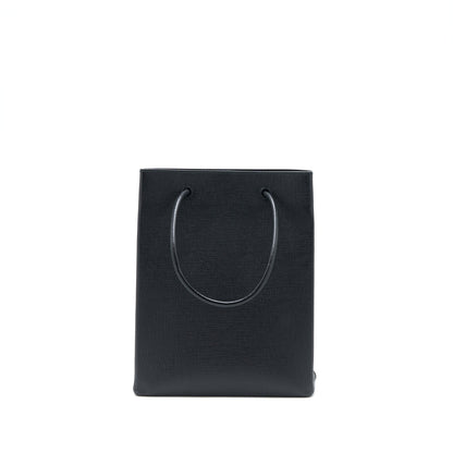 Balenciaga Top Handle Shopping Tote Bag Calfskin Black SHW