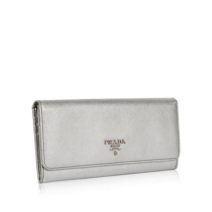 Metallic Saffiano Wallet