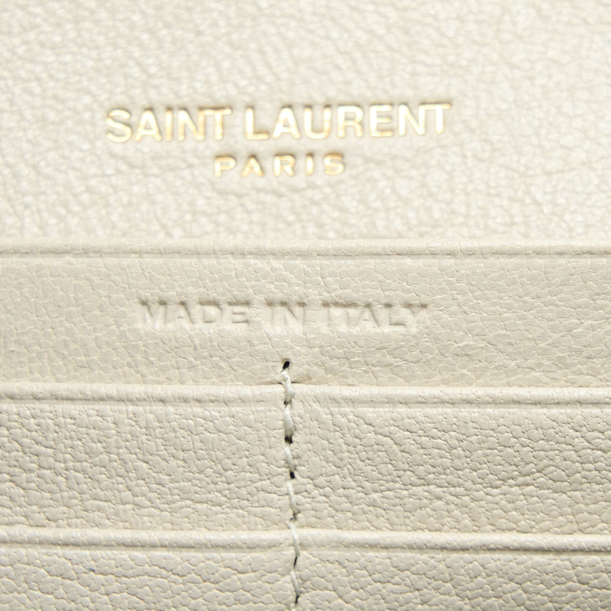 Saint Laurent Becky Quilted Chain Bag White GHW