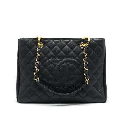 CHANEL CAVIAR GRAND SHOPPING TOTE GST BLACK