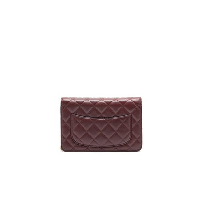 Chanel Burgundy Wallet on Chain Caviar GHW