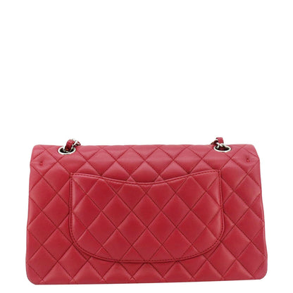 Chanel Classic Double Flap Medium Quilted Leather Shoulder Bag Fuchsia Pink