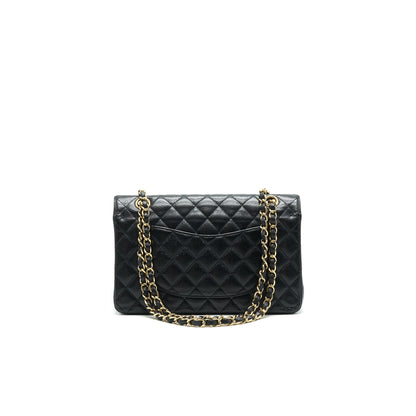Chanel Medium Classic Double Flap Bag Caviar Black GHW Serial16