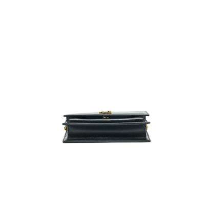 Saint Laurrnt Sunset Chain Wallet Black GHW