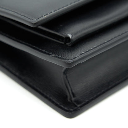 Saint Laurrnt Sunset Chain Wallet Black GHW