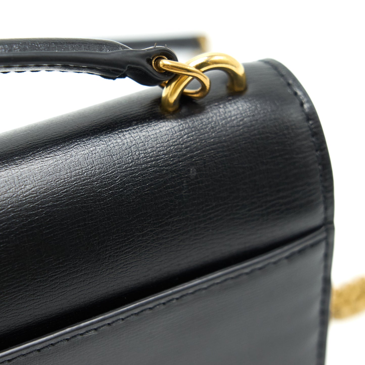 Saint Laurrnt Sunset Chain Wallet Black GHW