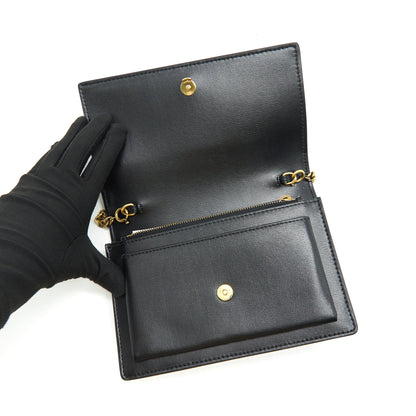 Saint Laurrnt Sunset Chain Wallet Black GHW