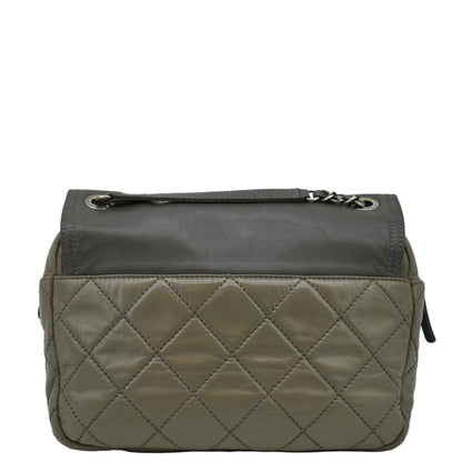 Chanel In The Mix Flap Quilted Leather Shoulder Bag Grey