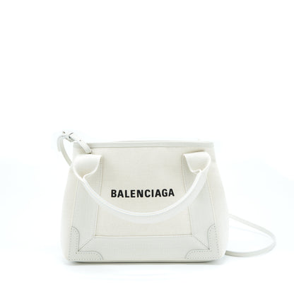 Balenciaga Cabas Fabric/Leather Off white SHW