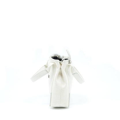 Balenciaga Cabas Fabric/Leather Off white SHW