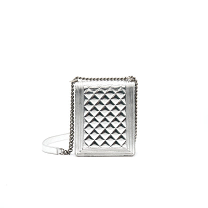 Chanel Boy Chanel Leboy Silver with Ruthenium Hardware