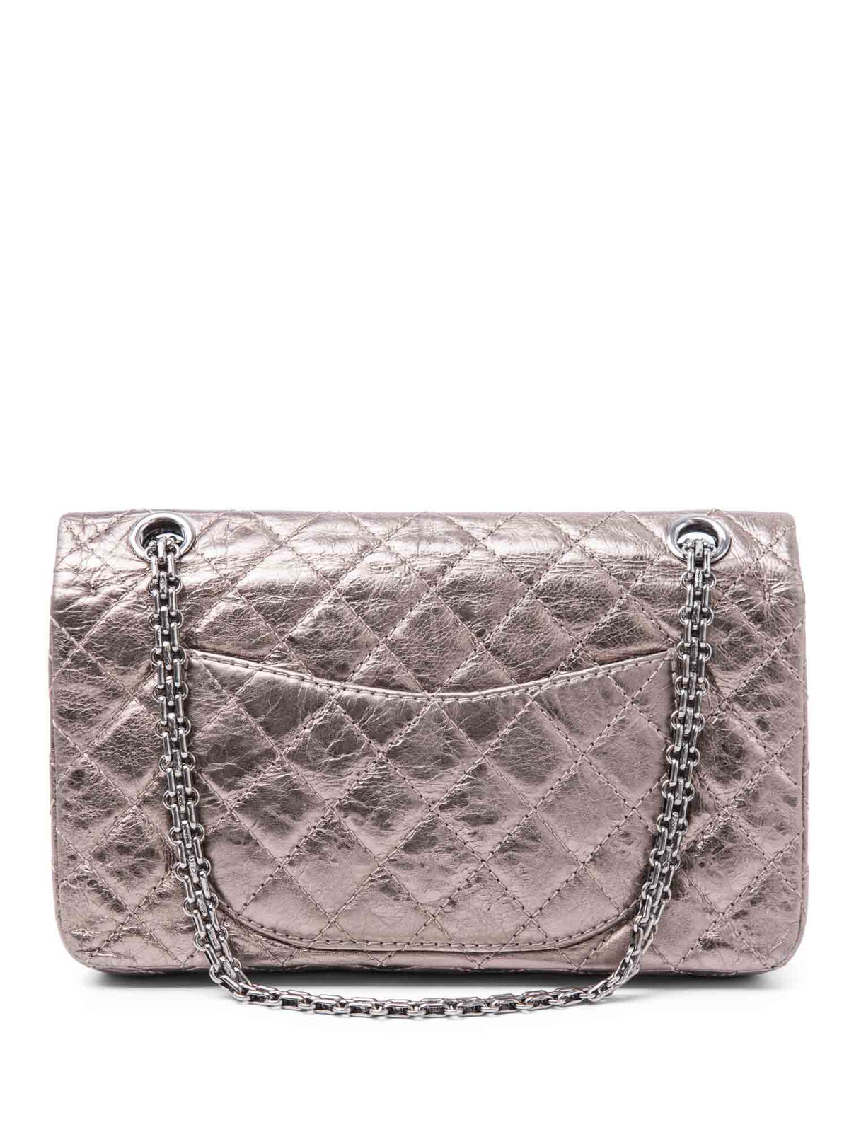 Chanel . Leather Reissue Medium Double Flap Bag Taupe