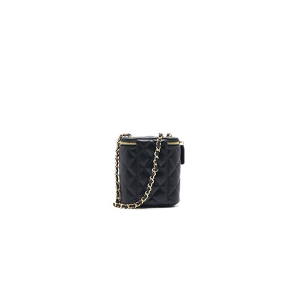 Chanel 21C Long Vanity with Chain Lambskin Black with LGHW