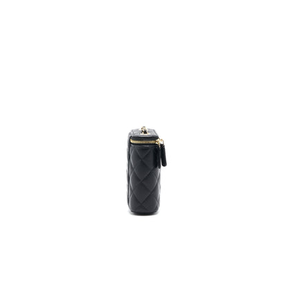 Chanel 21C Long Vanity with Chain Lambskin Black with LGHW