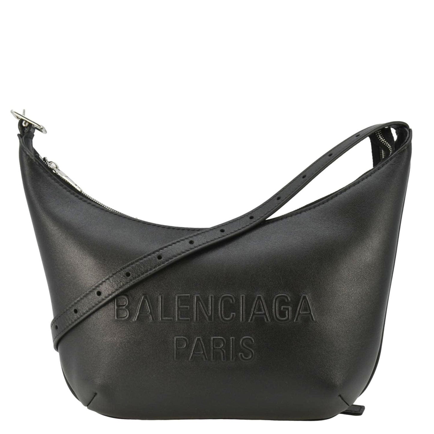 Balenciaga Mary Kate Leather Shoulder Bag Black