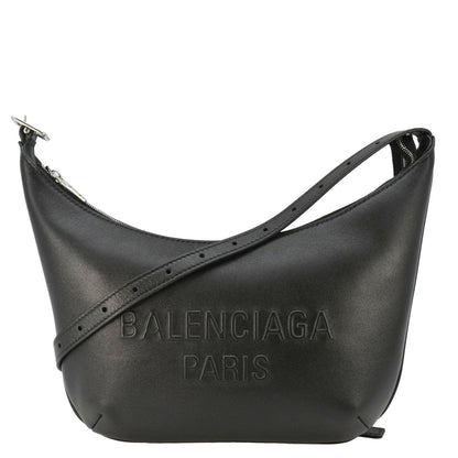 Balenciaga Mary Kate Leather Shoulder Bag Black