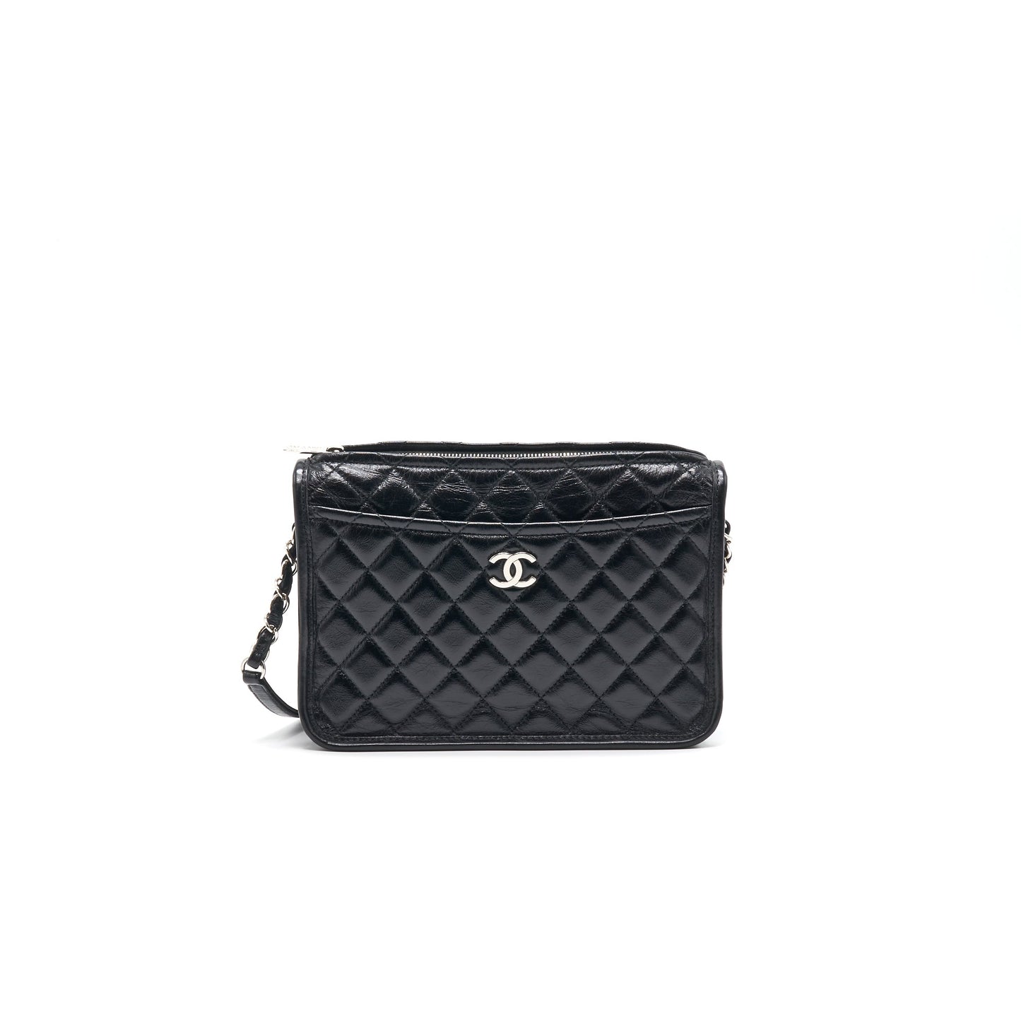 Chanel 18B Calfskin Camera Case Black SHW