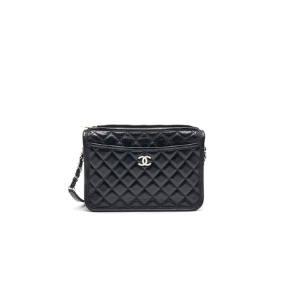 Chanel 18B Calfskin Camera Case Black SHW