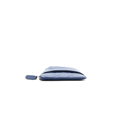 CHANEL PHONE POUCH CAVIAR NAVY BLUE
