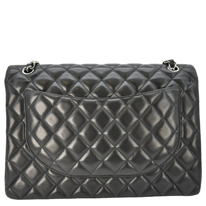 Chanel Classic Double Flap Quilted Leather Crossbody Bag Black