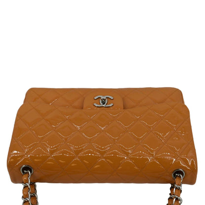 Chanel Classic Jumbo Double Flap Quilted Leather Shoulder Bag Orange