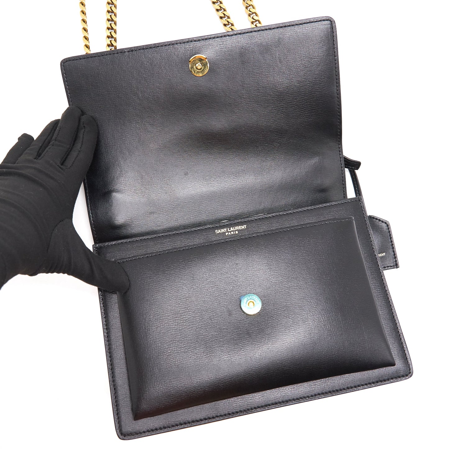 SAINT LAURENT /YSL SUNSET BLACK GOLD HARDWARE