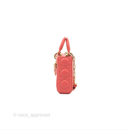 Dior Medium Lady D-Joy Bag Pink Lambskin Cannage