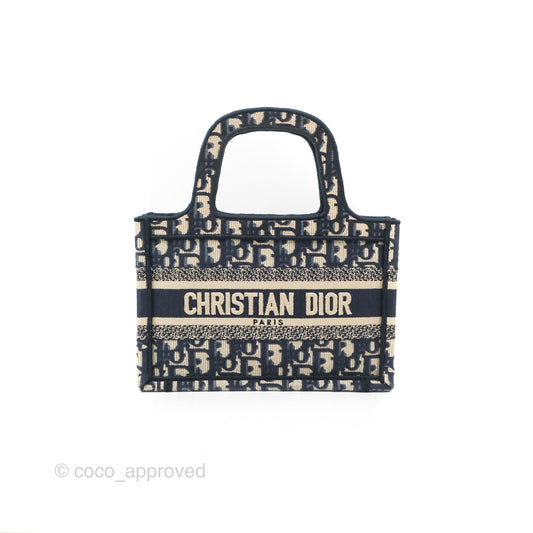 Dior Mini Book Tote Blue Oblique