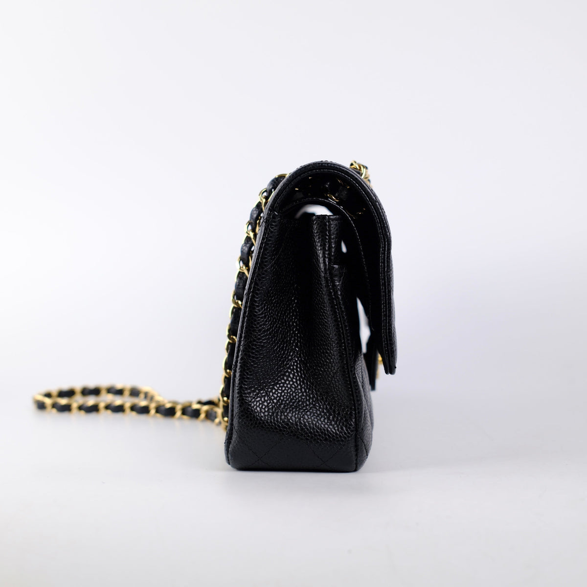Chanel Medium M/L Caviar Classic Flap Black 23 series