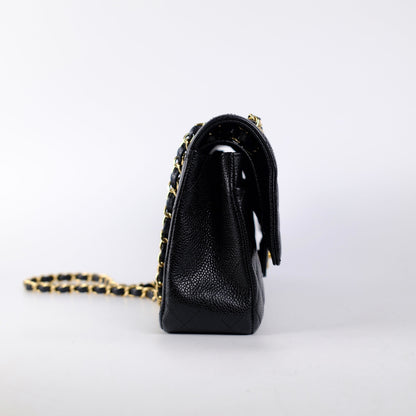 Chanel Medium M/L Caviar Classic Flap Black 23 series