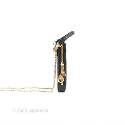 Christian Dior Lady Dior Phone Holder Black Cannage Lambskin