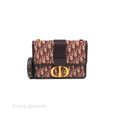 Dior 30 Montaigne Bag Red Dior Oblique Jacquard