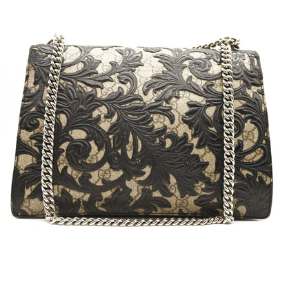 Gucci Dionysus Shoulder Bag GG Supreme Arabesque Medium Black/Beige