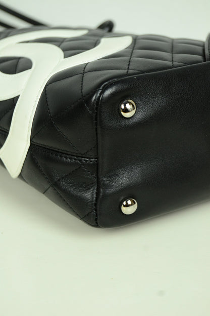 Chanel Black/White Quilted CC Cambon Tote Bag