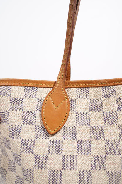 Louis Vuitton Neverfull MM Damier Azur Coated Canvas