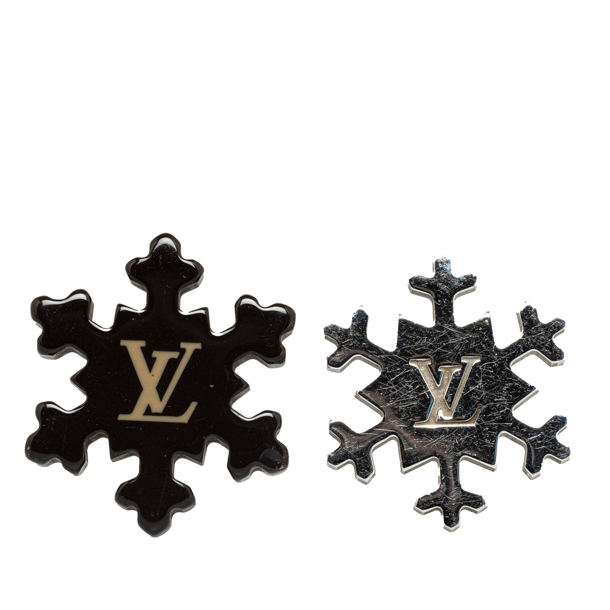 Silver Louis Vuitton Snowflake Brooch