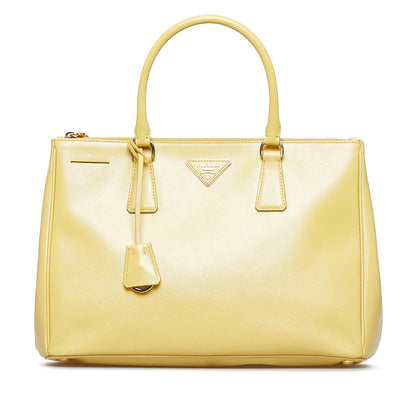 Prada Saffiano Lux Galleria Double Zip Satchel